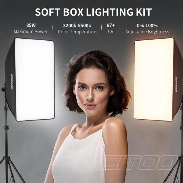 სტუდიური განათება რეგულირებადი შუქით SOFTBOX — изображение 3